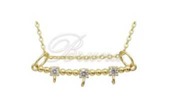 CANGA COM ZIRCONIA 3 PINGENTES