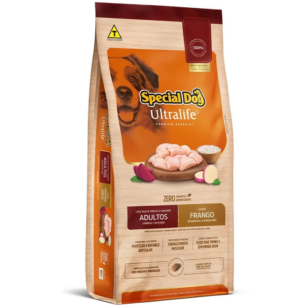 SPECIAL DOG ULTRALIFE RAÇAS MD/GRANDES ADULTOS FRANGO 20 KG