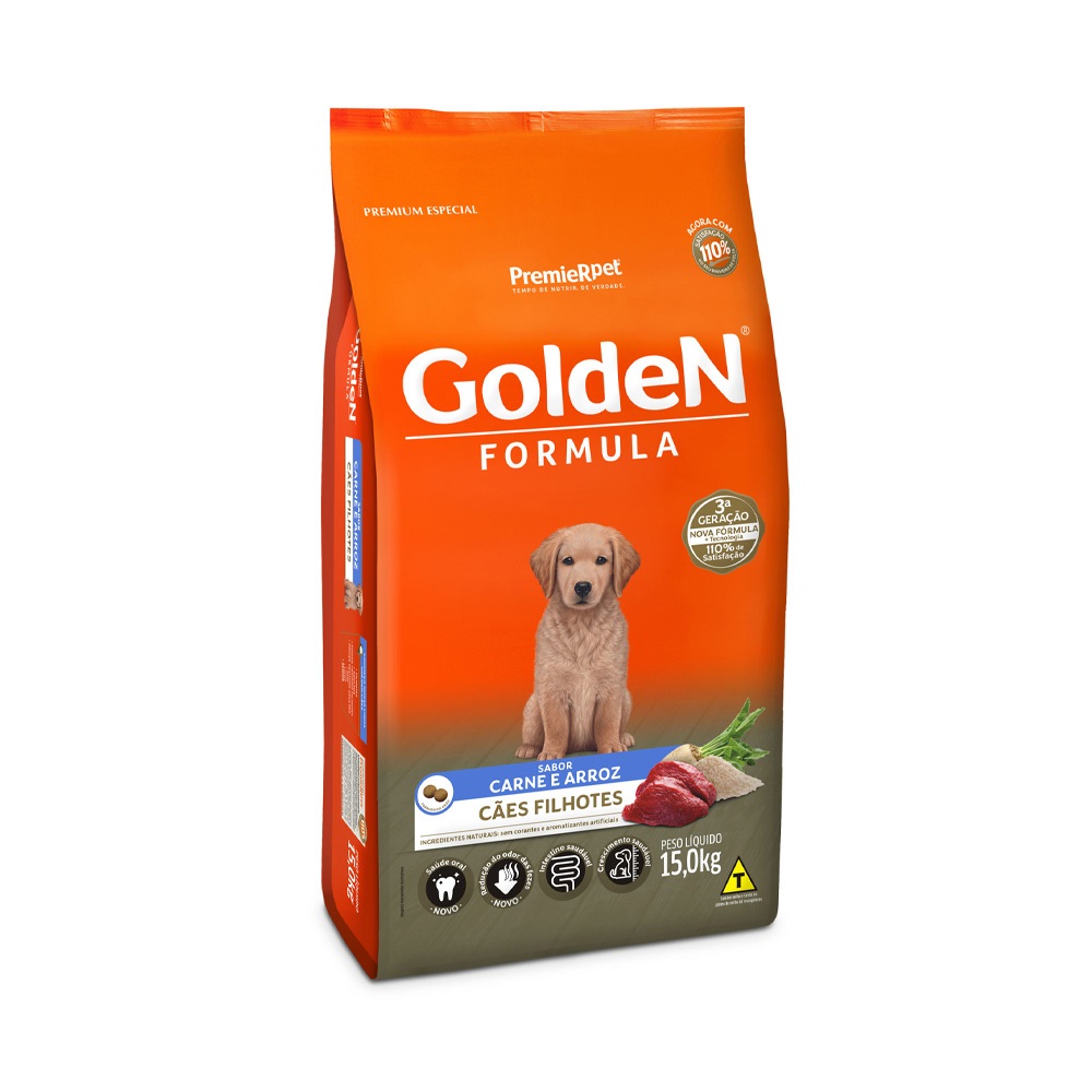 GOLDEN FORMULA CAES FILHOTES CARNE 15KG