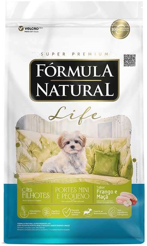 FORMULA NATURAL LIFE MINI E PEQUENO CAES FILHOTES 7KG