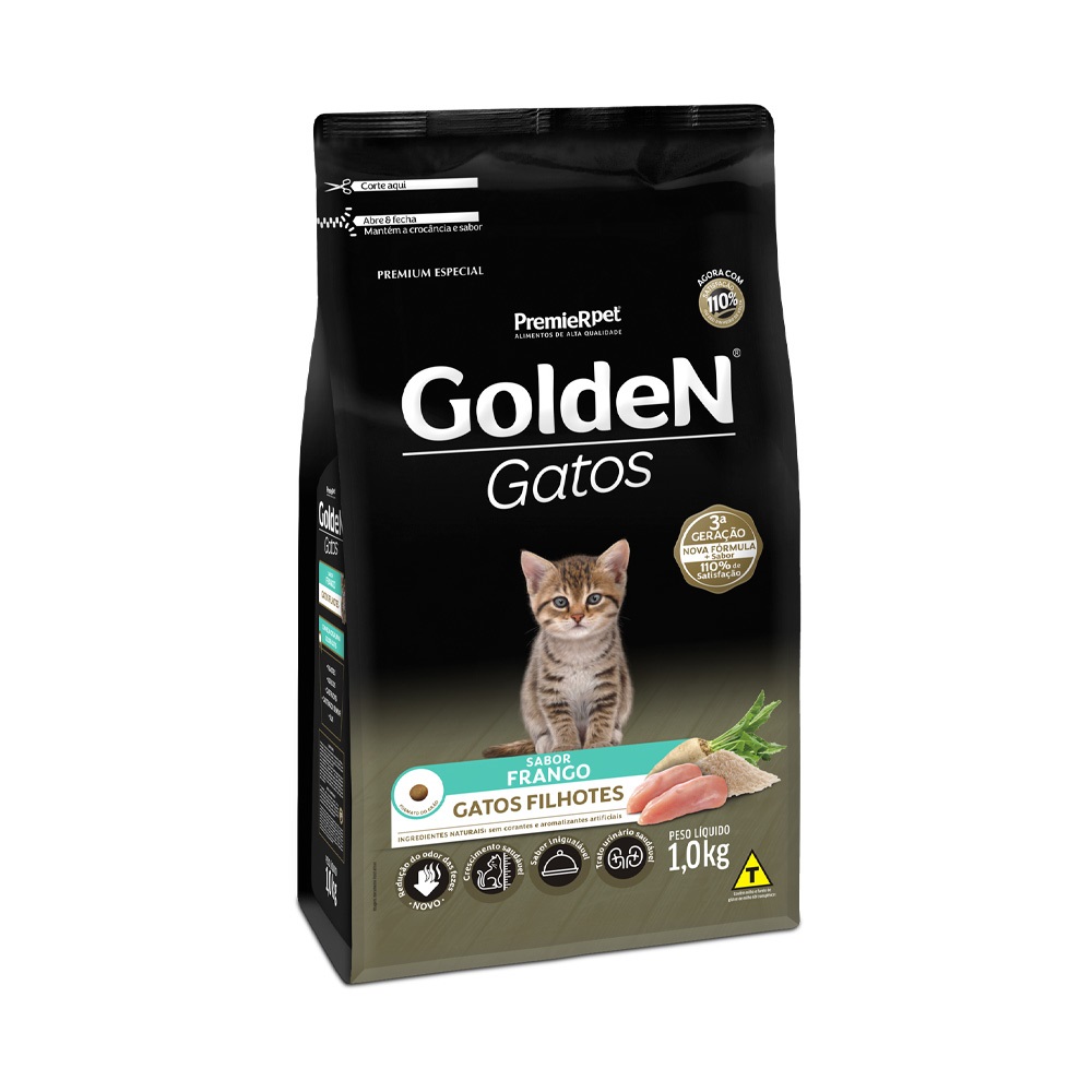 GOLDEN GATOS FILHOTE FRANGO 1,0KG
