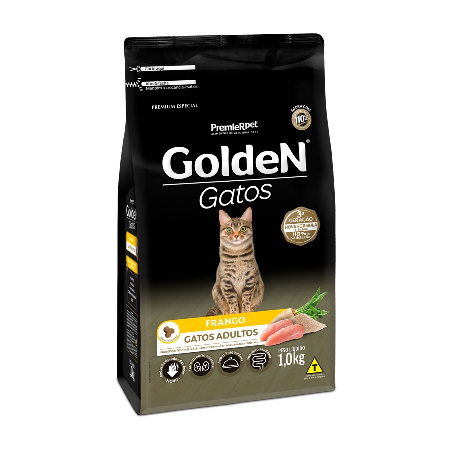 GOLDEN GATOS ADULTOS FRANGO 1,0KG