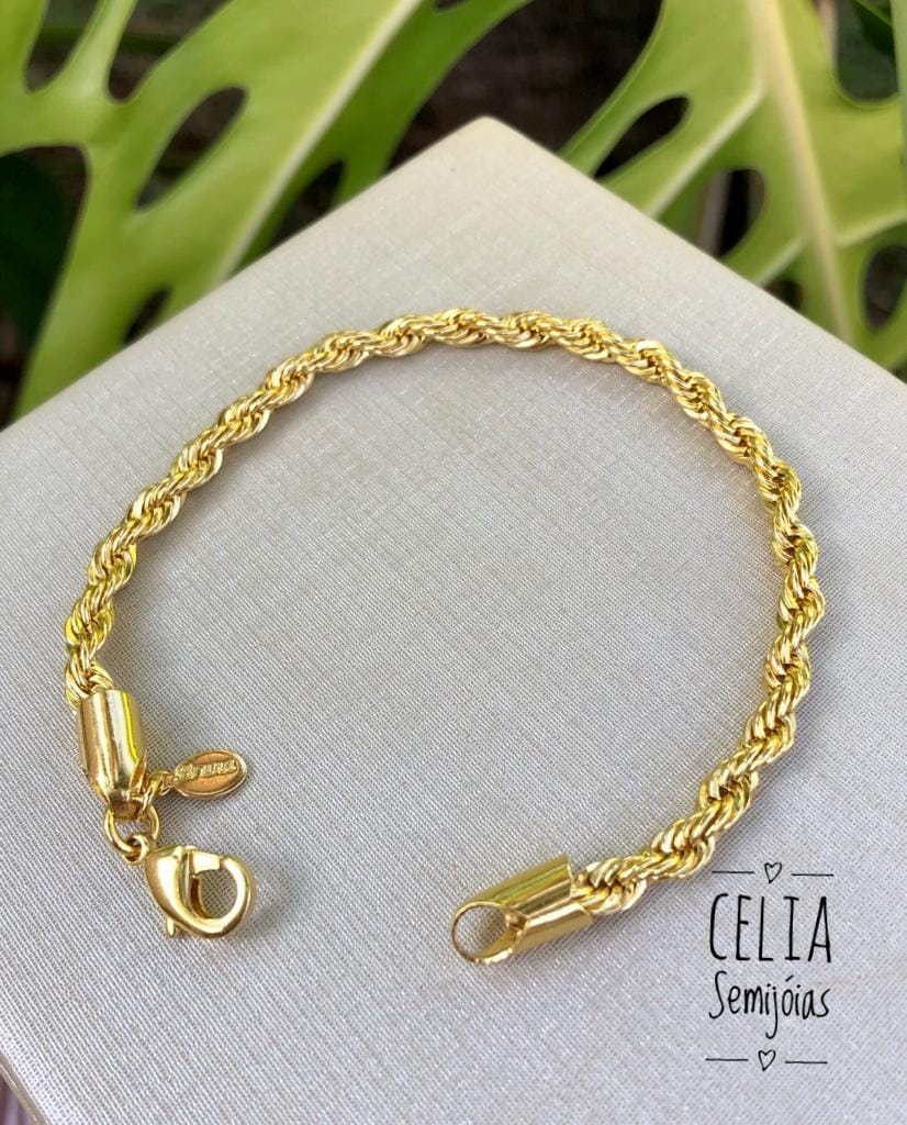 PULSEIRA 18CM – TORCIDA GROSSA DOURADA