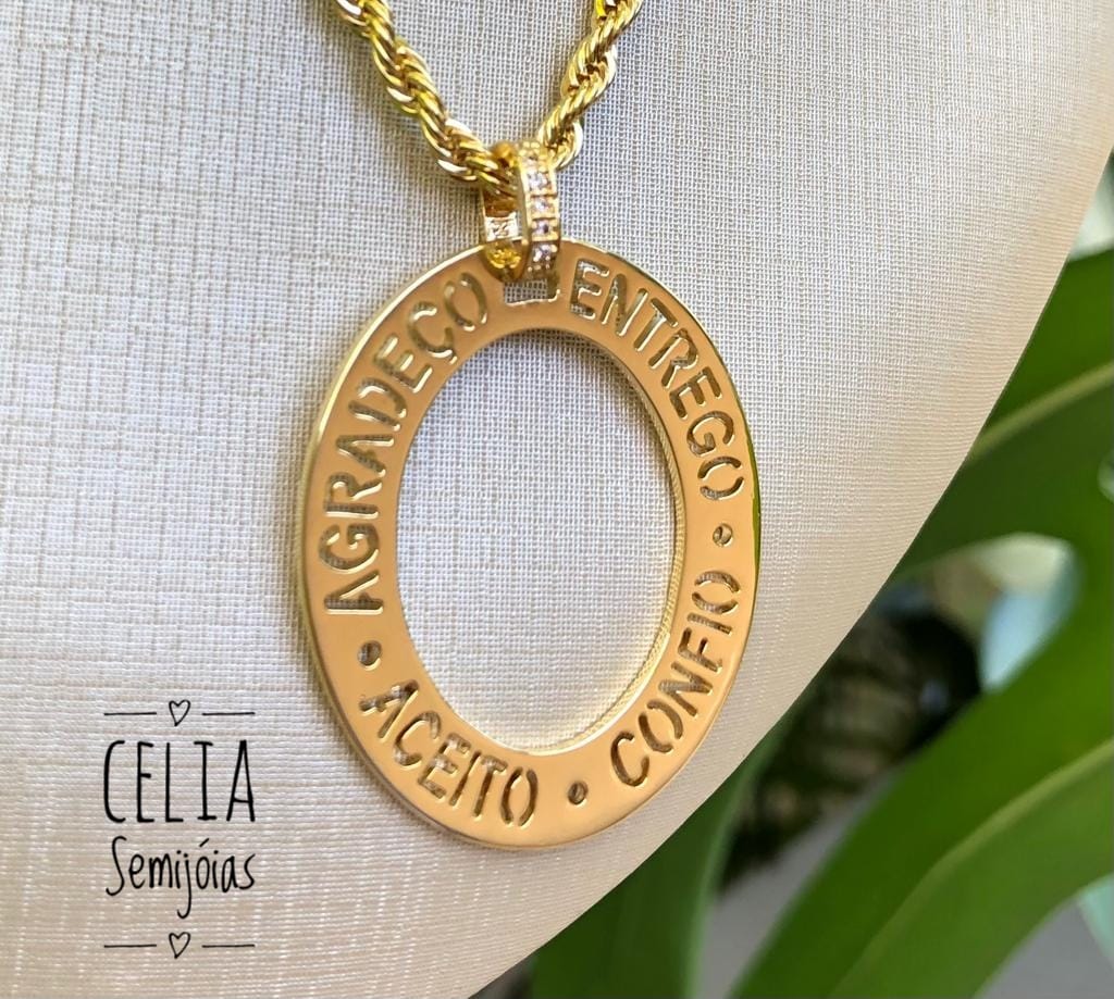 MEDALHA CONFIO, ENTREGO, ACEITO, AGRADECO