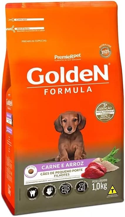 GOLDEN FORMULA CAES FILHOTES PEQUENO PORTE CARNE 1,0KG
