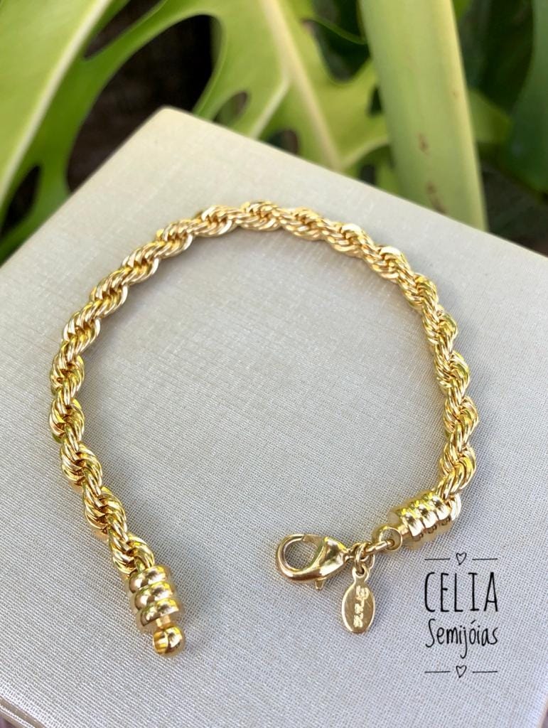 PULSEIRA DOURADA TORCIDA GRANDE 20CM