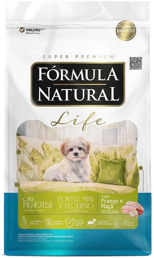 FORMULA NATURAL LIFE MINI E PEQUENO CAES FILHOTES 1KG