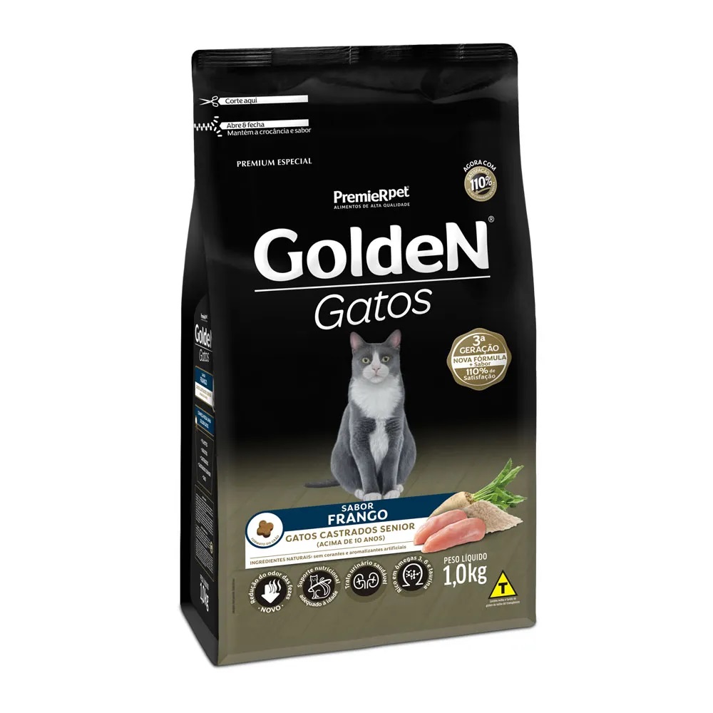 GOLDEN GATOS CASTRADOS SENIOR 1,0KG