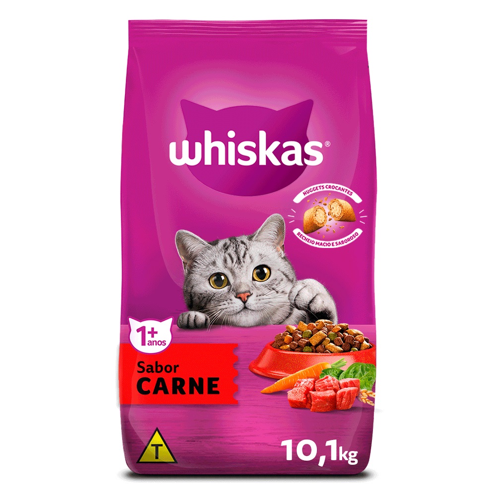 WHISKAS GATOS ADULTOS CARNE 10,1KG