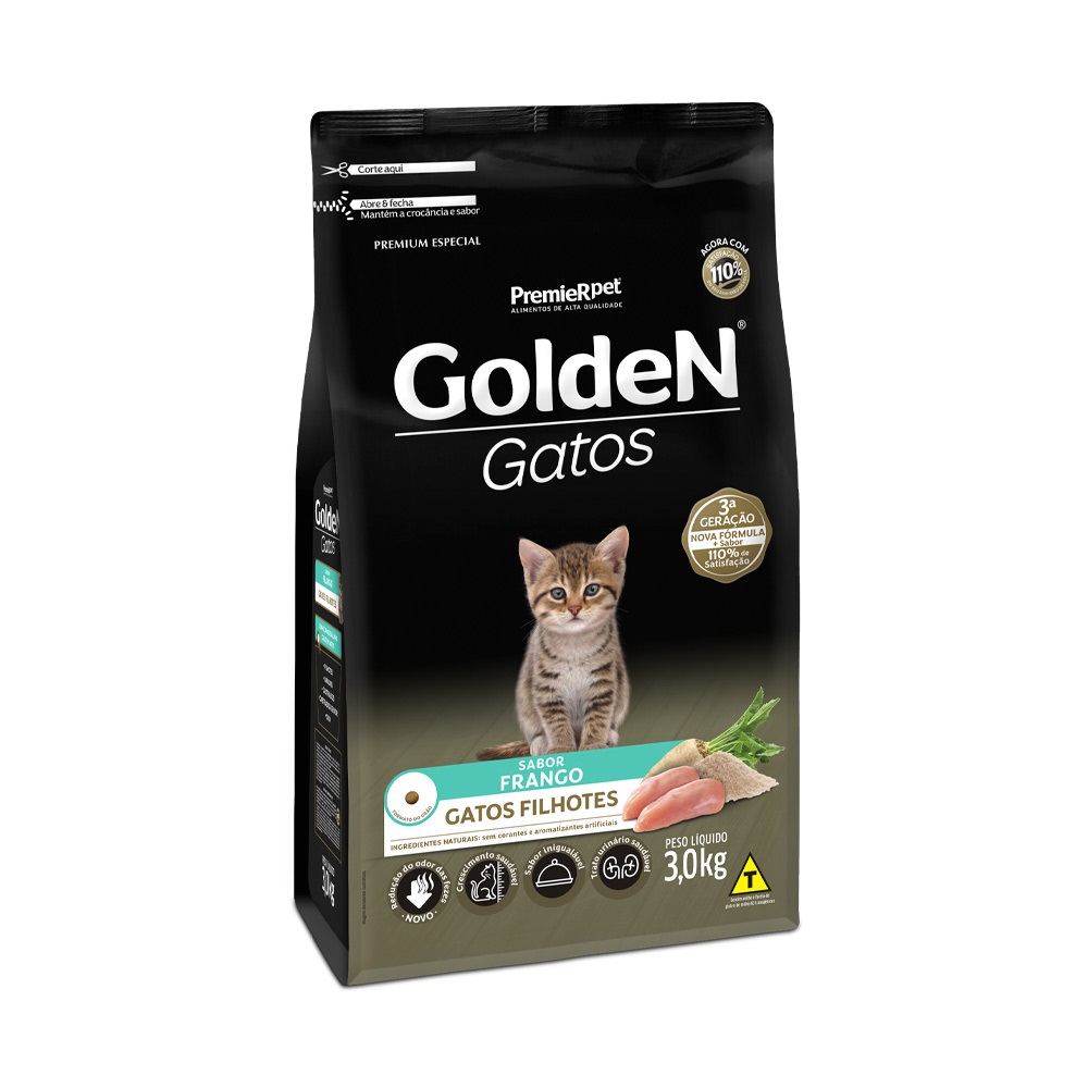 GOLDEN GATOS FILHOTE FRANGO 3,0KG