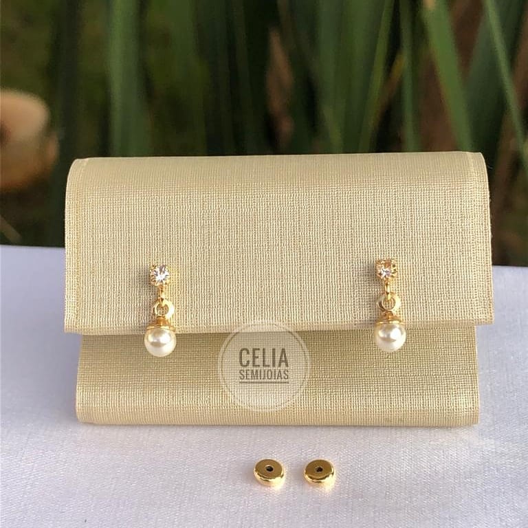 BRINCO BEBE ZIRCONIA COM PEROLA