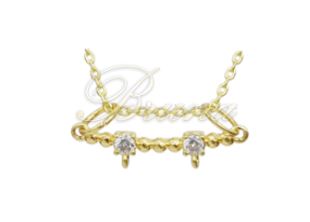 CANGA COM ZIRCONIA 2 PINGENTES