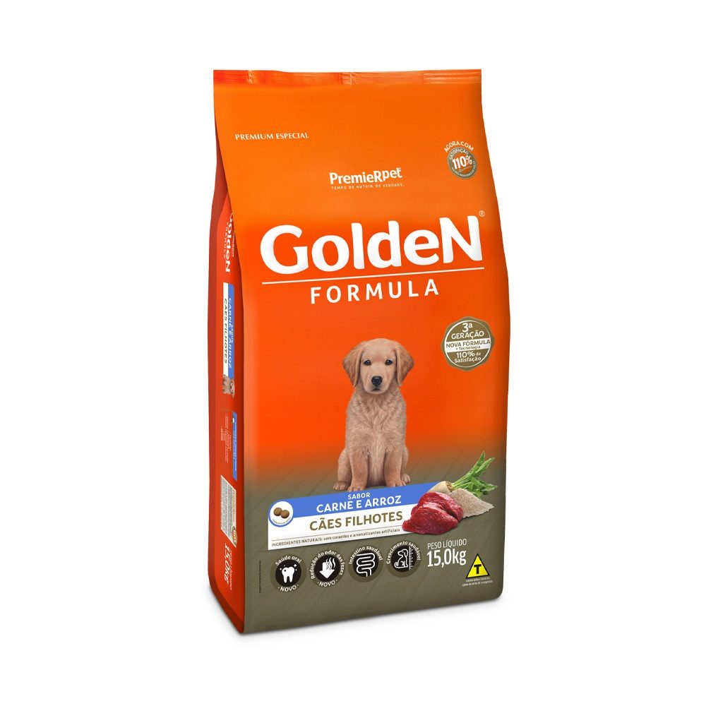 GOLDEN FORMULA CAES FILHOTES CARNE 15KG
