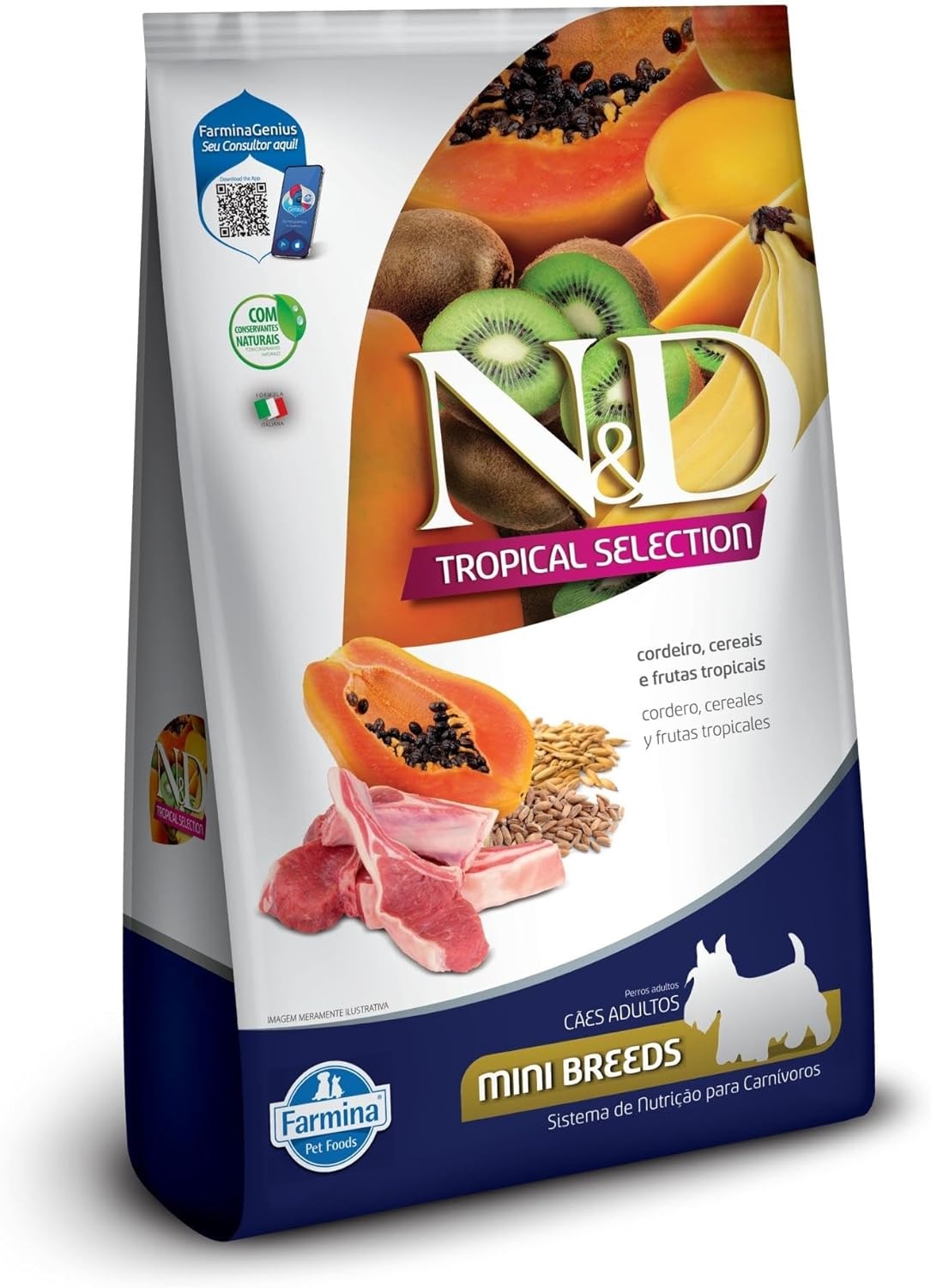 ND TROPICAL SELECTION CAES ADULTOS MINI CORDEIRO 2,5KG