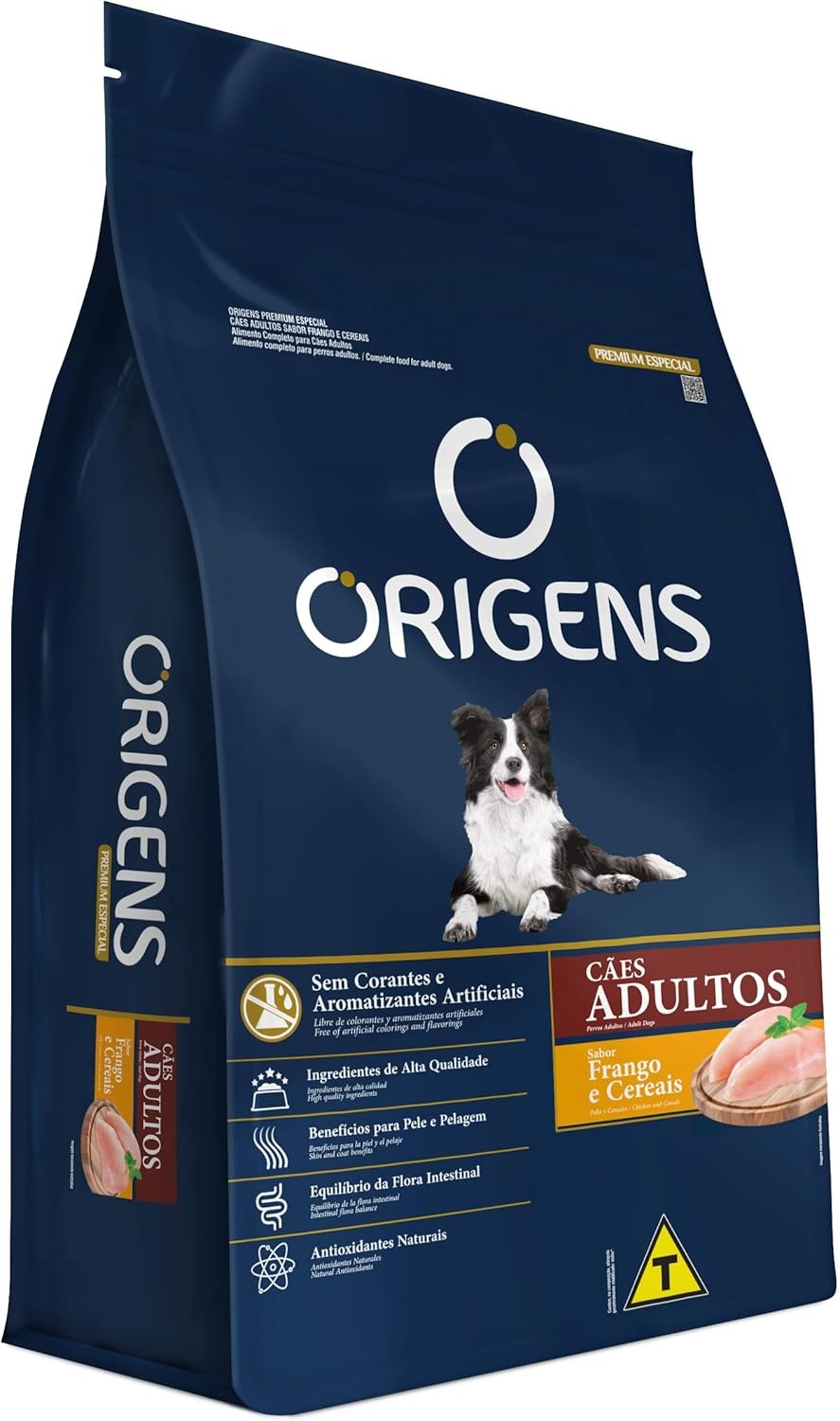 ORIGENS CAES ADULTOS MEDIO E GRANDE FRANGO E CEREAIS 15KG