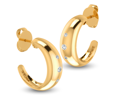 BRINCO 1/2 ARG. ABAULADA 3 ZIRCONIAS