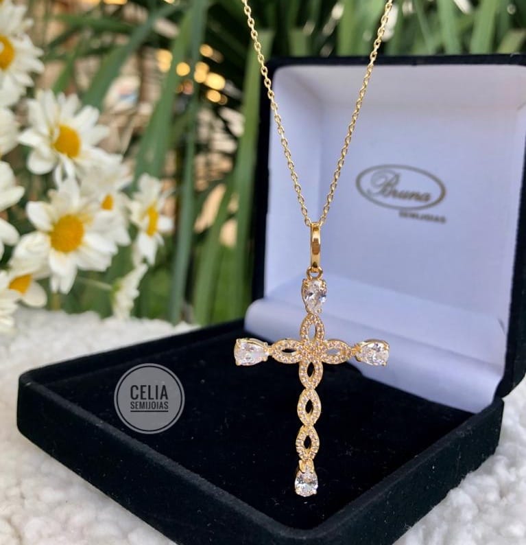PING CRUZ C ZIRC NAS PONTAS EM ZIRC GOTA