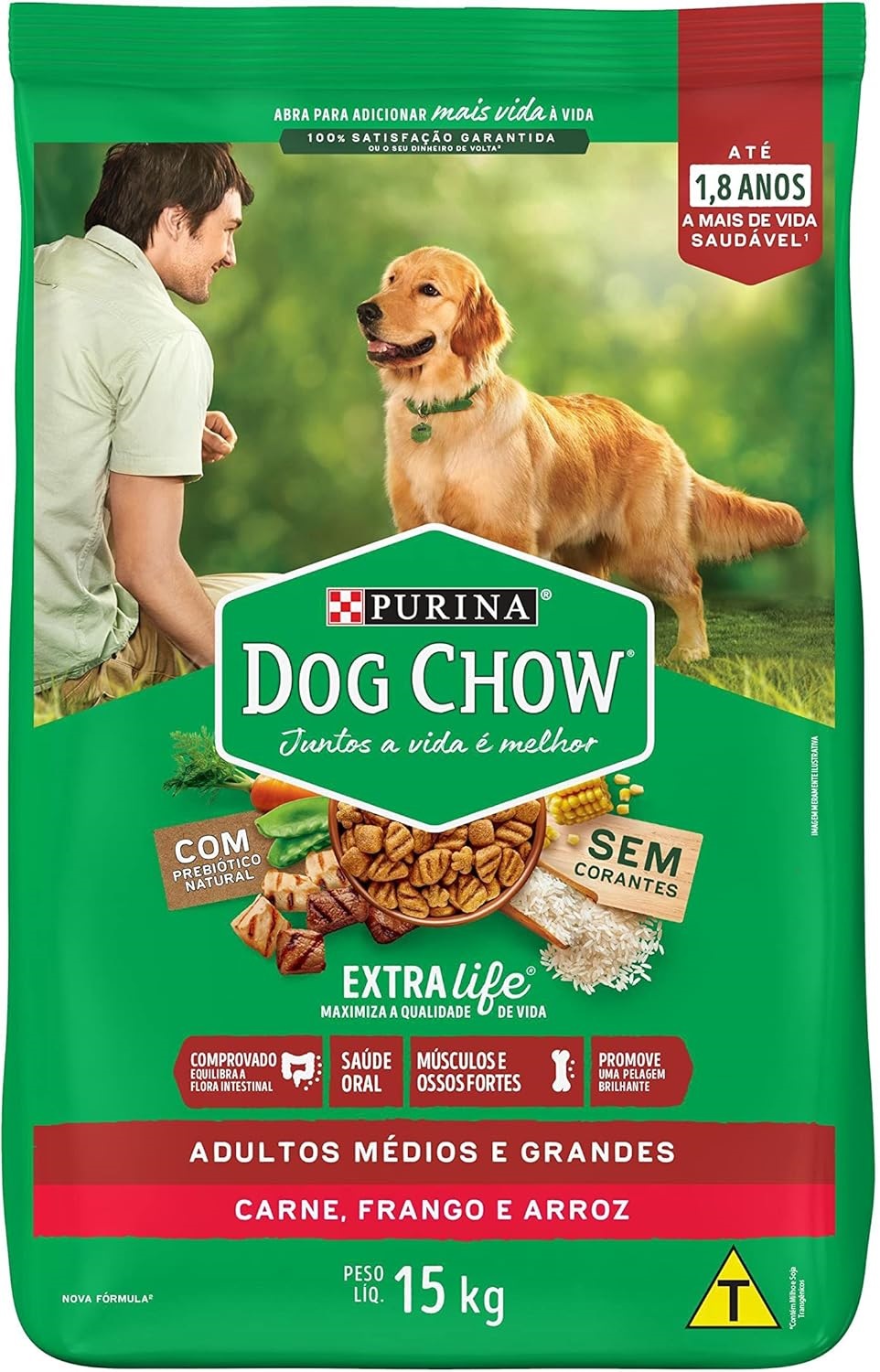 DOG CHOW ADULTOS MEDIOS E GRANDES 15KG