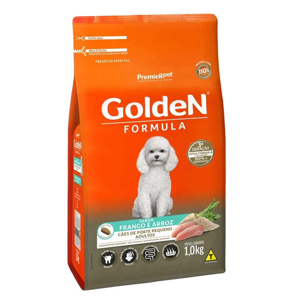 GOLDEN FORMULA CAES ADULTOS PEQUENO PORTE FRANGO 1,0KG