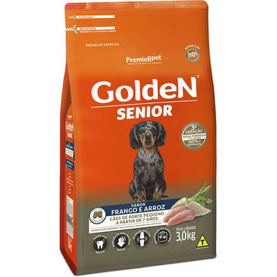 GOLDEN SENIOR CAES ADULTOS PEQUENO PORTE 3,0KG