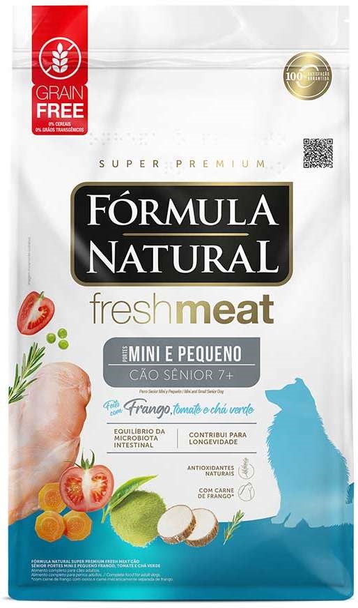 FORMULA NATURAL FRESH MEAT MINI E PEQUENO CÃO 7+ SÊNIOR 7KG