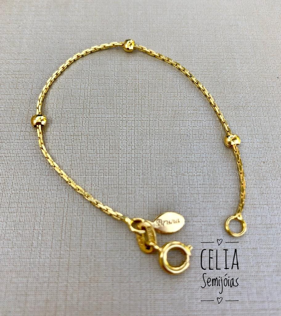 PULSEIRA LAMINADA DE BOLINHA INFANTIL