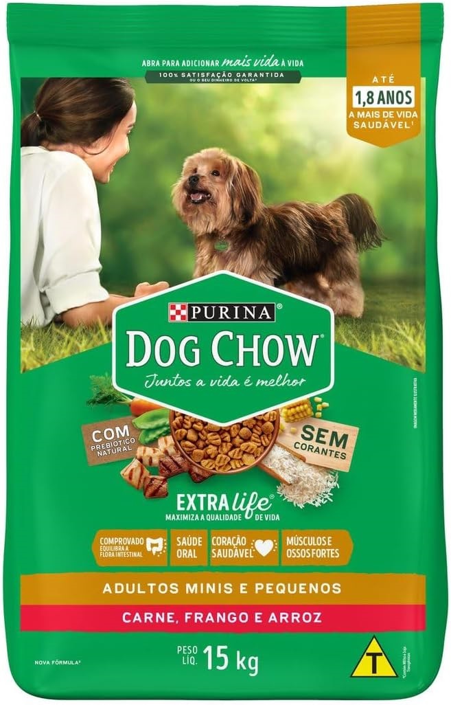 DOG CHOW ADULTOS MINI E PEQUENOS 15KG