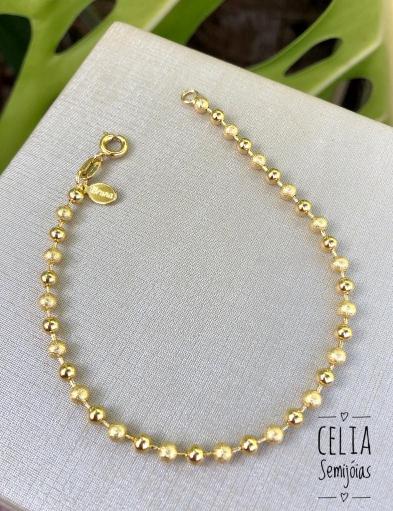 PULSEIRA 20CM  BOLINHA FOSCA E LISA