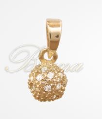 PINGENTE BOLA CRAQUELADA STRASS