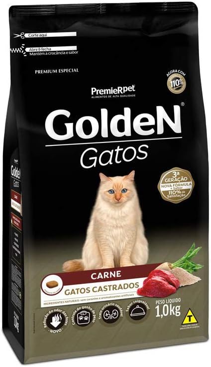 GOLDEN GATOS CASTRADOS CARNE 1,0KG