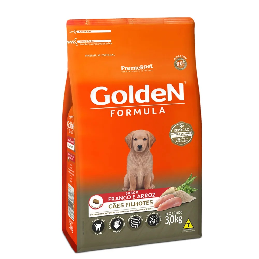 GOLDEN FORMULA CAES FILHOTES FRANGO 3,0KG